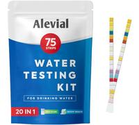 20 in 1 Drinking Water Testing Kit 75 Strips Home Test for Tap Water Quality, Detects Lead pH Hardness Chlorine Iron Fluoride and More, Tester for Drink Water, Pool, Aquarium, Hot Tub by Alevial