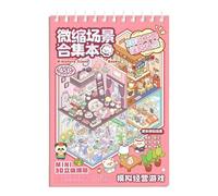 20 in 1 Scene Sticker Book Fun Room Book Cartoon Landscape Water Bottle Journaling Supplies