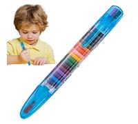 20-in-1 Stackable Rainbow Crayons (4-Pack) - Safe & Odorless Oil Pastels For Children | Replaceable Core Drawing Pens For Elementary School Students | Creative Art Gift For Doodling & Coloring