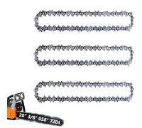 20 In Chainsaw Chain .058" Gauge, 3/8" Pitch, 72 Drive Links for X-cut C85 Husqvarna 365, 455,565, 585, 372XP, 390XP, 395XP, 562XP, 572XP, 576XP, 592XP, 3120XP and More(3PCS)