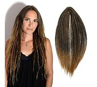 20 Inch 10 Strands/Pack Double Ended Synthetic Dreadlocks Extensions Thin 0.6cm Crochet Braided Hair Soft Dreads Reggae Hip-Hop Hippie Style, MT1B/27#