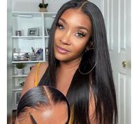 20 Inch 13x4 HD Lace Front Wigs Human Hair 180 Density Wear and Go Glueless Wigs Human Hair Pre Plucked Pre Cut with Baby Hair Bleached Knots 12A Ready to Wear Straight Wigs for Beginners