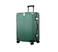 20-inch（50*21*34cm） carry-on Luggage with four-wheel omnidirectional silent wheels, ABS+PC composite material, aluminum-magnesium alloy frame, 90 kg pressure resistant suitcase. (Green)