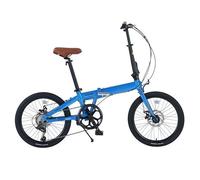 20-Inch 7-Speed Folding Bicycle, Ultra-Lightweight Aluminum Alloy Construction, Adjustable Handle Seat Height，Suitable for Commuting by Both Men and Women. Blue