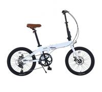 20-Inch 7-Speed Folding Bicycle, Ultra-Lightweight Aluminum Alloy Construction, Adjustable Handle Seat Height，Suitable for Commuting by Both Men and Women. White