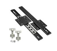 20 Inch Black Soft Close Side Mount Drawer Slides Heavy Duty Solid Steel Ball Bearing Glides for Folding Doors & CabinetsSmooth Durable Easy Installation