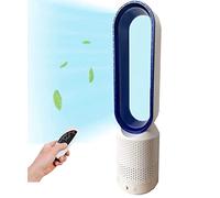 20 Inch Bladeless Fan, Air Cooling Purification Tower Fan with Remote Control, 8 Speeds, 120 Min Timer, 90° Oscillation, Quiet Filter Fan for Home