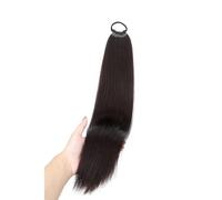 20 Inch Braided Ponytail Extension with Hair Tie Fluffy Wrap Around DIY Synthetic Hairpiece, Natural Soft & Lightweight for Daily Use(Light brown)