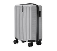 20 Inch Cabin Suitcase with Built-in Hook - Lightweight Hard Shell Travel Luggage for Handbags & Duty-Free Shopping - Smooth Wheels, Carry-On Approved, Multiple Colours (Grey)