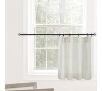 20 Inch Cafe Curtains for Kitchen,Cotton Linen Blend Memory Trained Pinch Pleated Small Window Curtains