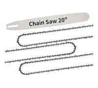 20 Inch Chainsaw Bar and Chain Combo for Husqvarna, Replacement for Saw Chains, 3/8" Pitch, 050" Gauge, 72 Drive Links Fits Husqvarna 455, 460 Rancher 570, Poulan PP5020AV(4 Chains +1 Bar)