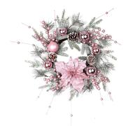 20 Inch Christmas Wreaths for Front Door, Large Artificial Christmas Wreath with Pine Cones, Berries and Xmas Flowers,Xmas Winter Wreath for Door/Wall/Windows
