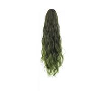 20 Inch Claw Clip Drawstring Ponytail Extension for Women,Long Curly Wavy Natural Wavy Synthetic Hairpiece for Daily Use(6T74C)