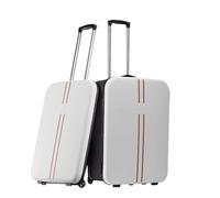 20 Inch Collapsible Luggage, Sturdy and Durable Aesthetic Design, Smooth and Silent Wheels, Specially Designed for Travel or Business, White, Carry-On 20 Inch, Central Hardside Expandable Luggage