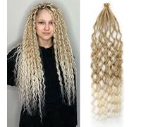 20 Inch Curly Ended Dreadlock Extensions 20 Strands/Pack Soft Handmade Synthetic Dreads SE Braids Dreads Locs Extensions 27/613