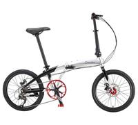 20-inch Folding Bike, Front And Rear Frame Made Of Carbon Steel, Variable 9-speed Bicycle For Adults, Super Lightweight For Students(A)