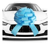 20 Inch Giant Car Bow,1 Pc Giant Present Bow for Large Gift Wrapping New Houses Huge Present Birthday Christmas Decor (Sky Blue)