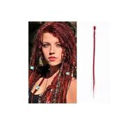 20 Inch Handmade Dreadlocks Extensions 5 Strands Synthetic Dreads Locks Crochet Braids Hair 1.0cm Fake Twist Braiding Hair Reggae Dreads Braid Hair Extension for Daily Use(Bug)