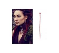 20 Inch Handmade Dreadlocks Extensions 5 Strands Synthetic Dreads Locks Crochet Braids Hair 1.0cm Fake Twist Braiding Hair Reggae Dreads Braid for Daily Use(Ombre red)