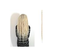 20 Inch Handmade Dreadlocks Extensions 5 Strands Synthetic Dreads Locks Crochet Braids Hair 1.0cm Fake Twist Braiding Hair Reggae Dreads Braid Hair Extension for Daily Use(Bleach Blonde)