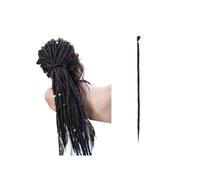 20 Inch Handmade Dreadlocks Extensions 5 Strands Synthetic Dreads Locks Crochet Braids Hair 1.0cm Fake Twist Braiding Hair Reggae Dreads Braid Hair Extension for Daily Use(Coffee brown)