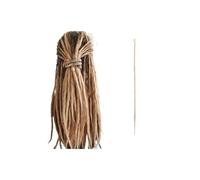 20 Inch Handmade Dreadlocks Extensions 5 Strands Synthetic Dreads Locks Crochet Braids Hair 1.0cm Fake Twist Braiding Hair Reggae Dreads Braid for Daily Use(Blonde)