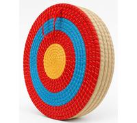 20 Inch Handmade Straw Archery Target for Bow and Crossbow, Round Target for Recurve, Compound, Longbow, Traditional Bow and Backyard Outdoor Shooting 1/3/5/7 Layers (Red - 5 Layers - 20 Inch)