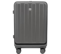 20 Inch Hard Shell Suitcase with Front Laptop Pocket Lightweight Cabin Trolley with 3-Digit Lock + Telescopic Handle, Safe Locking System USB Charging Port, Travel Suitcase (H55xW35xD23cm)