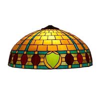 20 Inch Lamp Shade Replacement, Only Stained Glass Lamp Chimney, Floral Design, Red Green Pink Blue Yellow Fit for Table Lamp, Pendant Light, Floor Lamp,Pyramid