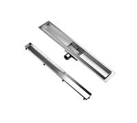 20 Inch Linear Shower Drain, S304 Stainless Steel Invisible Floor Grate, Black Tile-In Design with Odor Seal & Hair Catcher for Modern Bathroom Wet Room Fast Water Flow Easy Clean