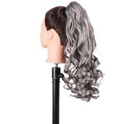 20 Inch Long Body Wave Ponytail hair Extension Synthetic Heat Resistant Curly Wavy Ponytail Hairpieces for Women for Daily Use