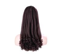 20 Inch Long Curly End Ponytail Extension,Synthetic Draw string Ponytails Clip In Hair Extensions for Women,Natural Looking Hair Extension for Daily Use(#99J)
