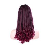 20 Inch Long Curly End Ponytail Extension,Synthetic Draw string Ponytails Clip In Hair Extensions for Women,Natural Looking Hair Extension for Daily Use(T1B/Burgundy)
