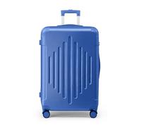 20" Inch Luggage Navy Blue ABS Hard Shell Suitcase | Diamond Pattern Travel Case with Wheels & Combination Lock | Lightweight Hand Luggage for Airlines (55×35×25cm, 3.2kg)