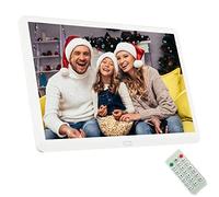 20 Inch New Digital Picture Frame 1920 * 1080 IPS Screen Digital Photo Frame with Remote Control And Motion Sensor Adjustable Brightness Timing Power On/Off Background Music Support,White