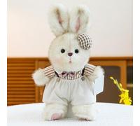 20 inch Retro Couple Plush Toys, Rabbit Plush Toy, Adorable Dressed Bunny Doll, Creative Valentine's Day Gift for Girlfriend Boyfriend (B)