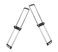 20 Inch Telescopic Handle Replacement Aluminum Pull Rod 2pcs Luggage | Built in Fit for Softshell and Hardshell Cases, Black Anodized Finish, Multi Stage Adjustment