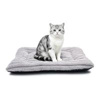 20 Inch Ultra Soft Comfy Pet Bed, Tiny Dog Bed, Washable Anti-Slip Crate Pad Sleeping Cushion Mat for XX-Small Dogs, Indoor Cats & Cat Carrier, Light Gray