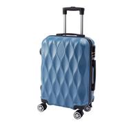20 Inch Wavy Texture Hard Shell Travel Suitcase, Blue