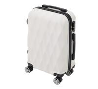 20 Inch Wavy Texture Hard Shell Travel Suitcase, White