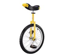 20 Inch Wheel Unicycle for Adults - Adjustable Seat 150kg Capacity Circus Performance Quality Ultimate Balance Exercise Fun Bike for(Yellow)