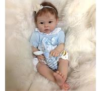 20 Inches Lifelike Reborn Baby Dolls Girl Reborn Babies Handmade Baby Dolls Newborn Baby Soft Cloth Body Like a Real Baby Open Eyes
