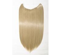 20 Inches Straight Hair Extensions Secret Headband No Clip Easy Invisible Crown Wire in Hair Extensions Hairpiece for Women Ash blonde mix bleach blonde