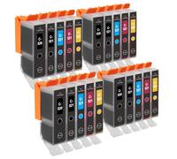 Go Inks 4 Set of 5 Ink Cartridges to replace PGI-520 & CLI-521 Compatible/non-OEM for PIXMA Printers (20 Pack)