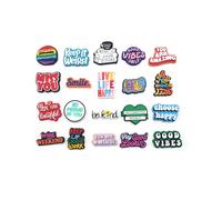 20 Inspirational Phrases Shoe Charms Shoe Buckle for Crocs Jibbitz, Cool Shoe