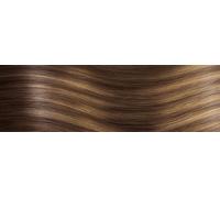 20 Invisible Nanoring Extensions 20" - professional Quality - B8/26 balayage hazelnut brown & golden honey blonde