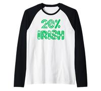 20% Irish Twenty 20% Percent Ireland Men Women & Kids Raglan Baseball Tee