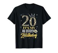 20 It's My Big Sister's Birthday Crown Happy 20 Years Old T-Shirt