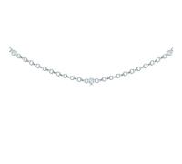 (20) Jewelco London Ladies Solid 18ct White Gold Rub Over Set Round G SI1 Diamond By The Inch Eternity Necklace - 18C001