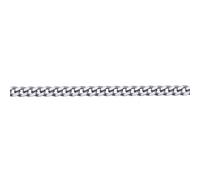 (20) Jewelco London Men's Rhodium Plated Sterling Silver Domed Curb Cuban 3mm Chain Necklace - ACN021F
